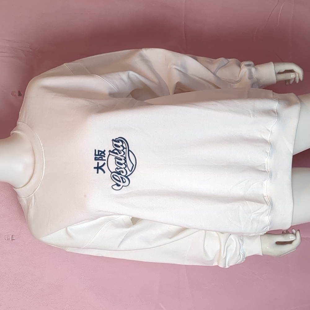 Nasty Gal Osaka Japan Embroidered Fleece Lined Relaxed Sweatshirt size Small